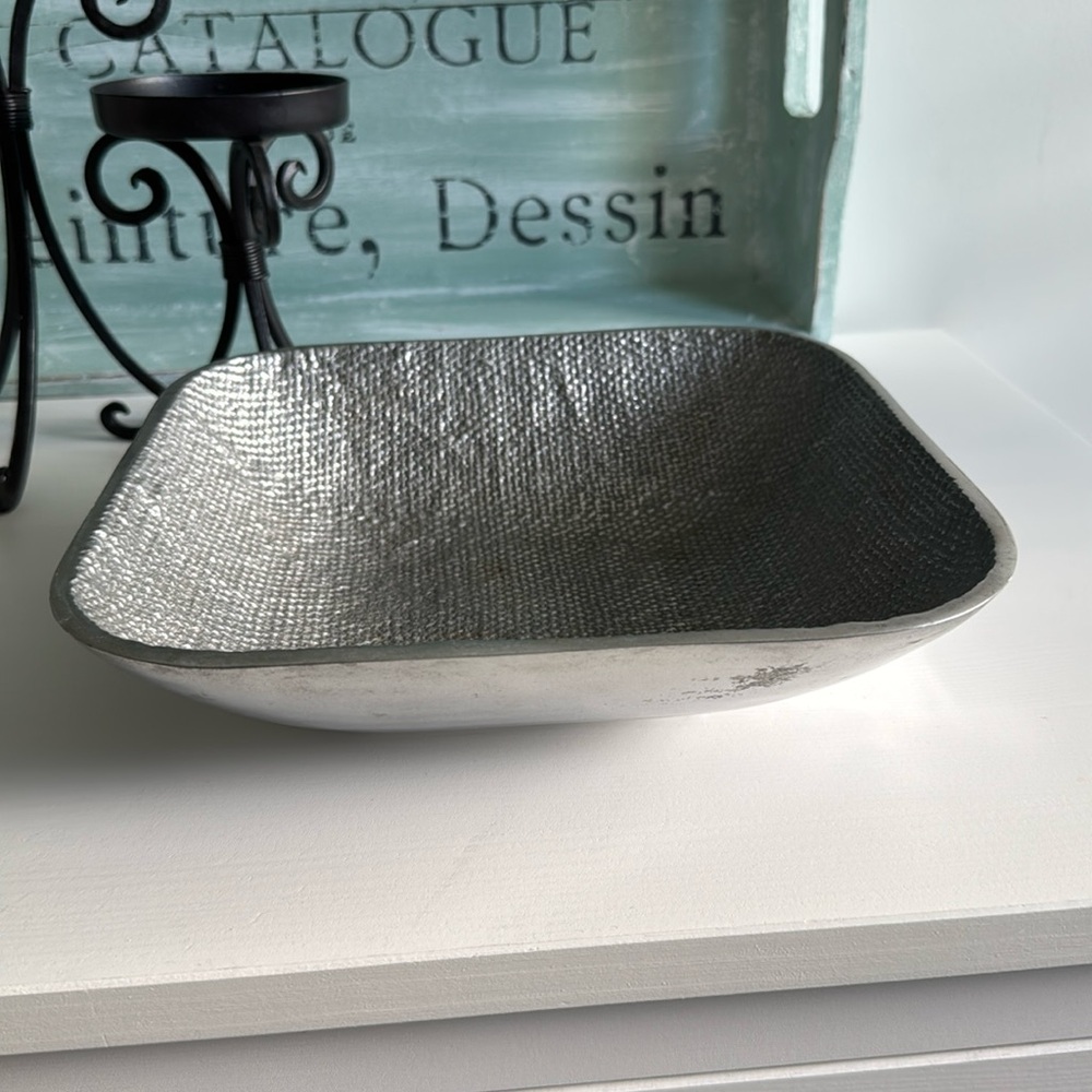 Joseph Abboud Made in India Square Decorative MCM Accent Bowl